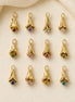 Bloom Birthstone Charm in gold tone featuring birth month