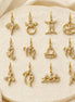 Celeste Zodiac Charm in gold tone featuring crystal accent