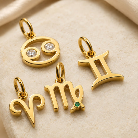 Celeste Zodiac Symbol in gold tone, product image 2