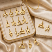 Celeste Zodiac Symbol in gold tone, product image 3