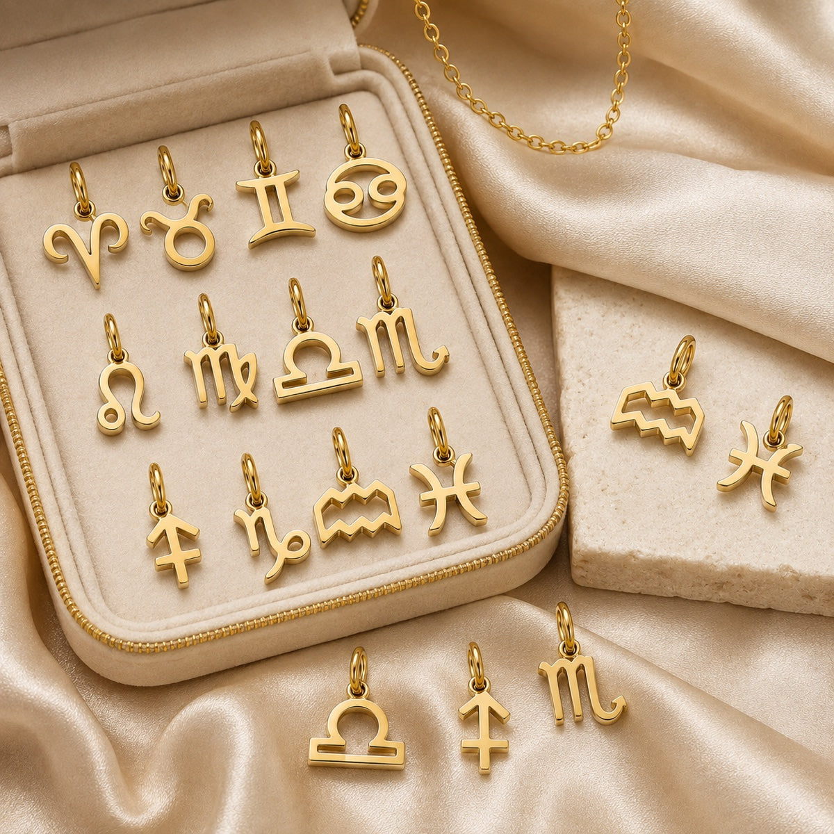 Celeste Zodiac Symbol in gold tone, product image 3