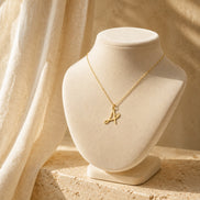 Amour Initial Charm in gold tone featuring heart, product image 4