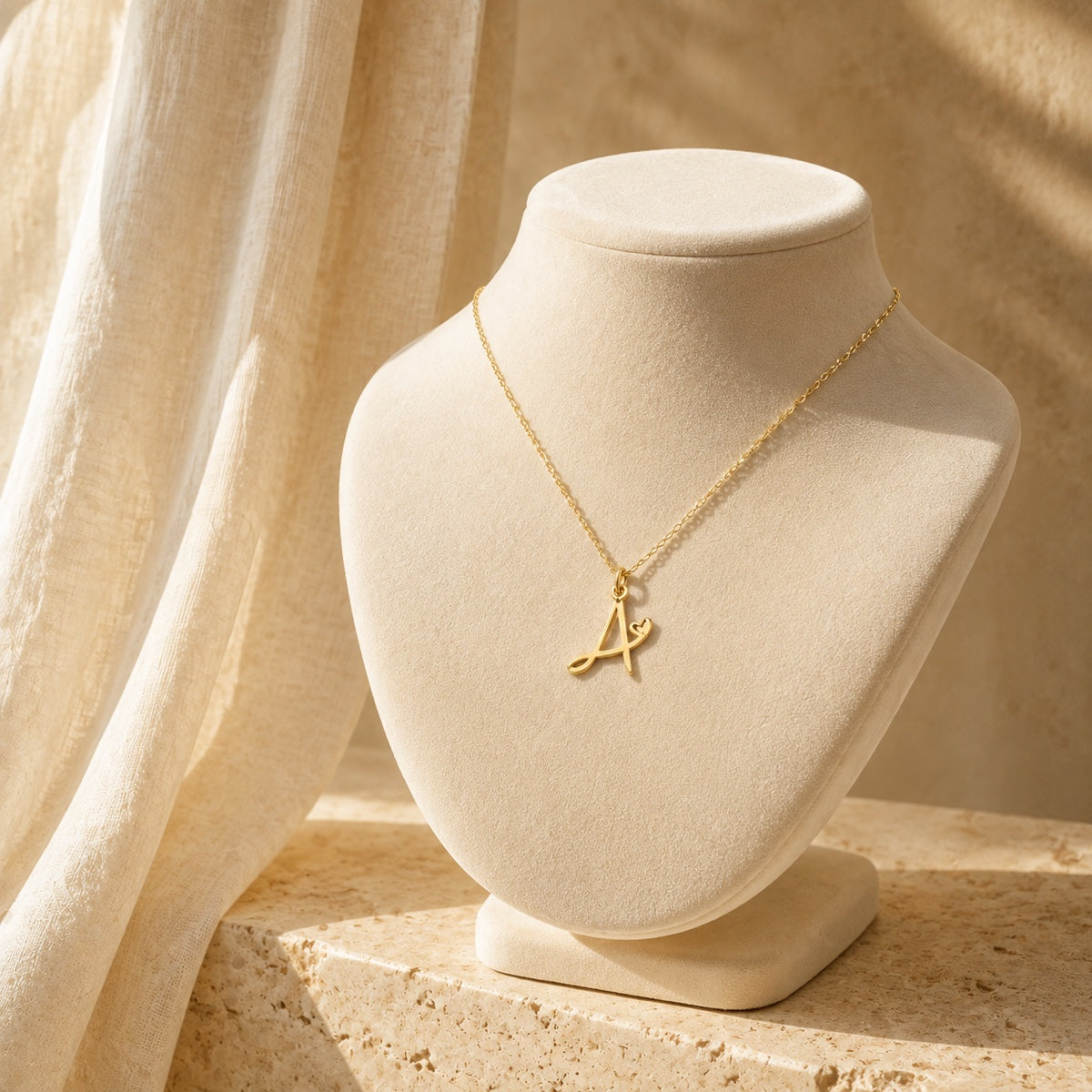 Amour Initial Charm in gold tone featuring heart, product image 4