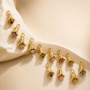 Bloom Birthstone Charm in gold tone featuring birth month, product image 5