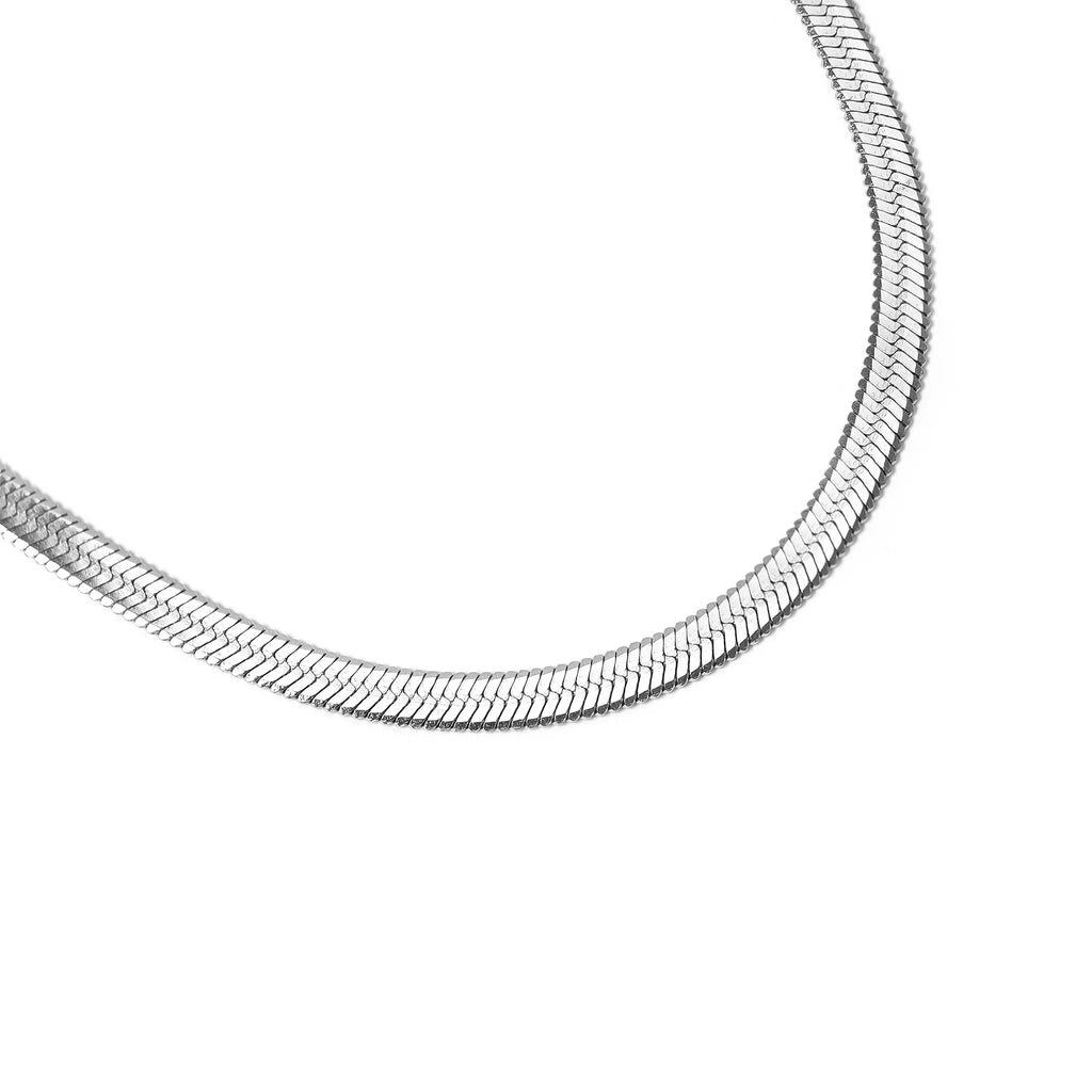 Stainless Steel Herringbone Chain Necklace / CHN9770