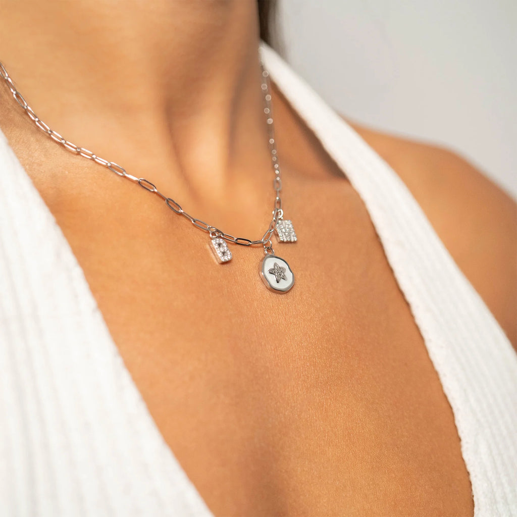 Stainless Steel Paperclip Chain Necklace / CHN9761