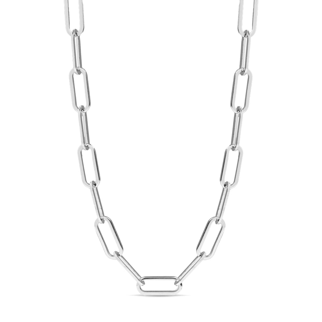 Stainless Steel Paperclip Chain Necklace / CHN9761