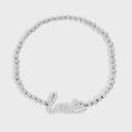 Stackable "Love" Beaded Charm Bracelet