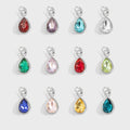 Teardrop Birthstone Charm