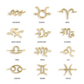 14K Gold Plated Sterling Silver Zodiac Connector Charm for Permanent Jewelry / PMJ1032