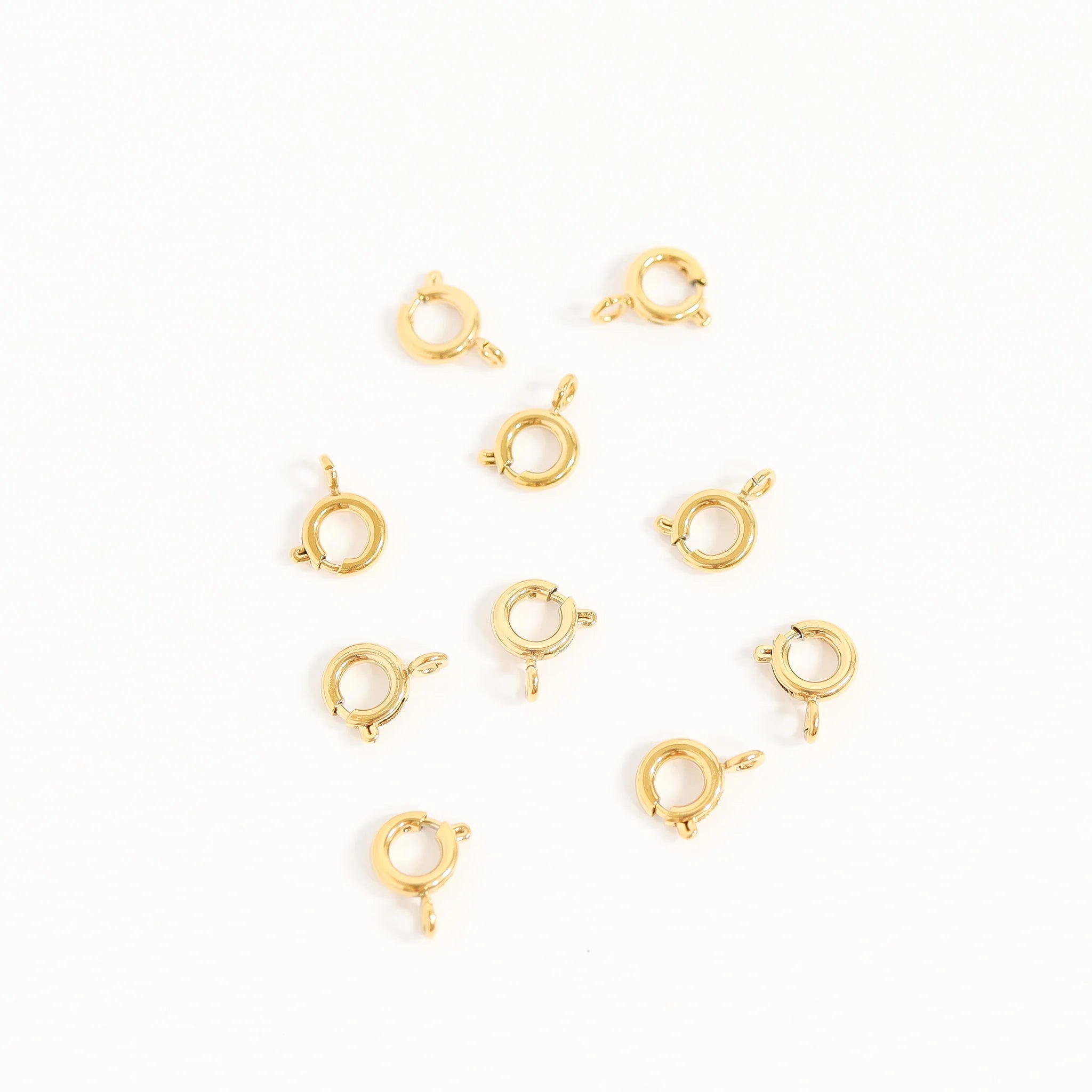 18K Gold PVD Stainless Steel Spring Clasp / ENC0010