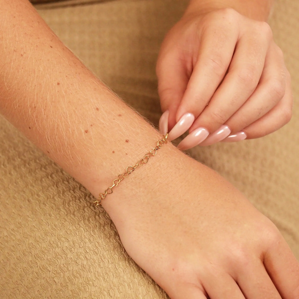 Heart Chain by the Foot – Stainless Steel Permanent Jewelry Chain