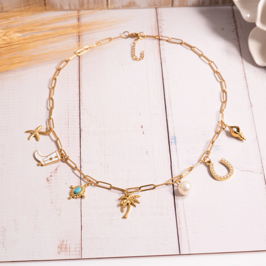 Stainless Steel Paperclip Chain Necklace / CHN9761