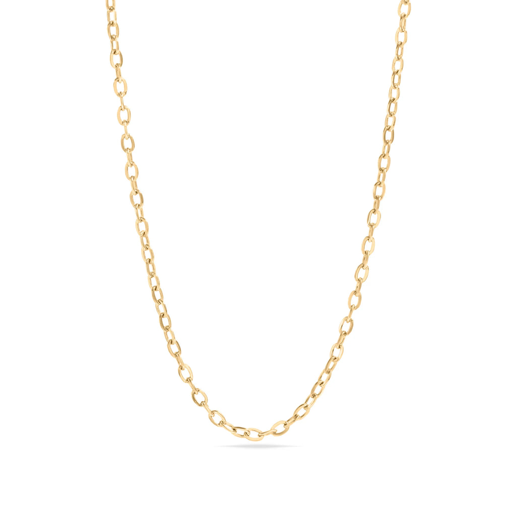 18K Gold Cable Chain Necklace – Waterproof & Tarnish-Free