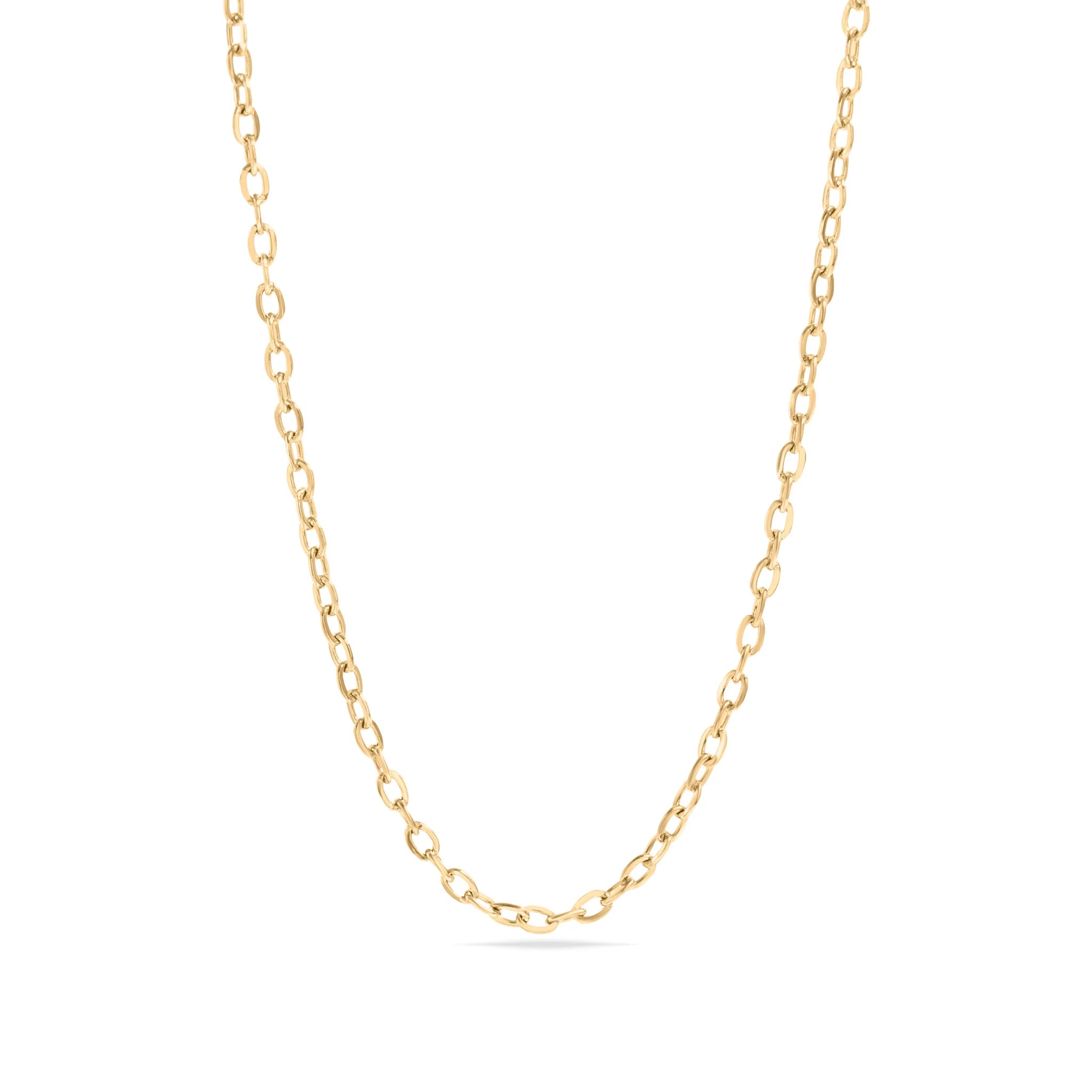 18K Gold Cable Chain Necklace – Waterproof & Tarnish-Free