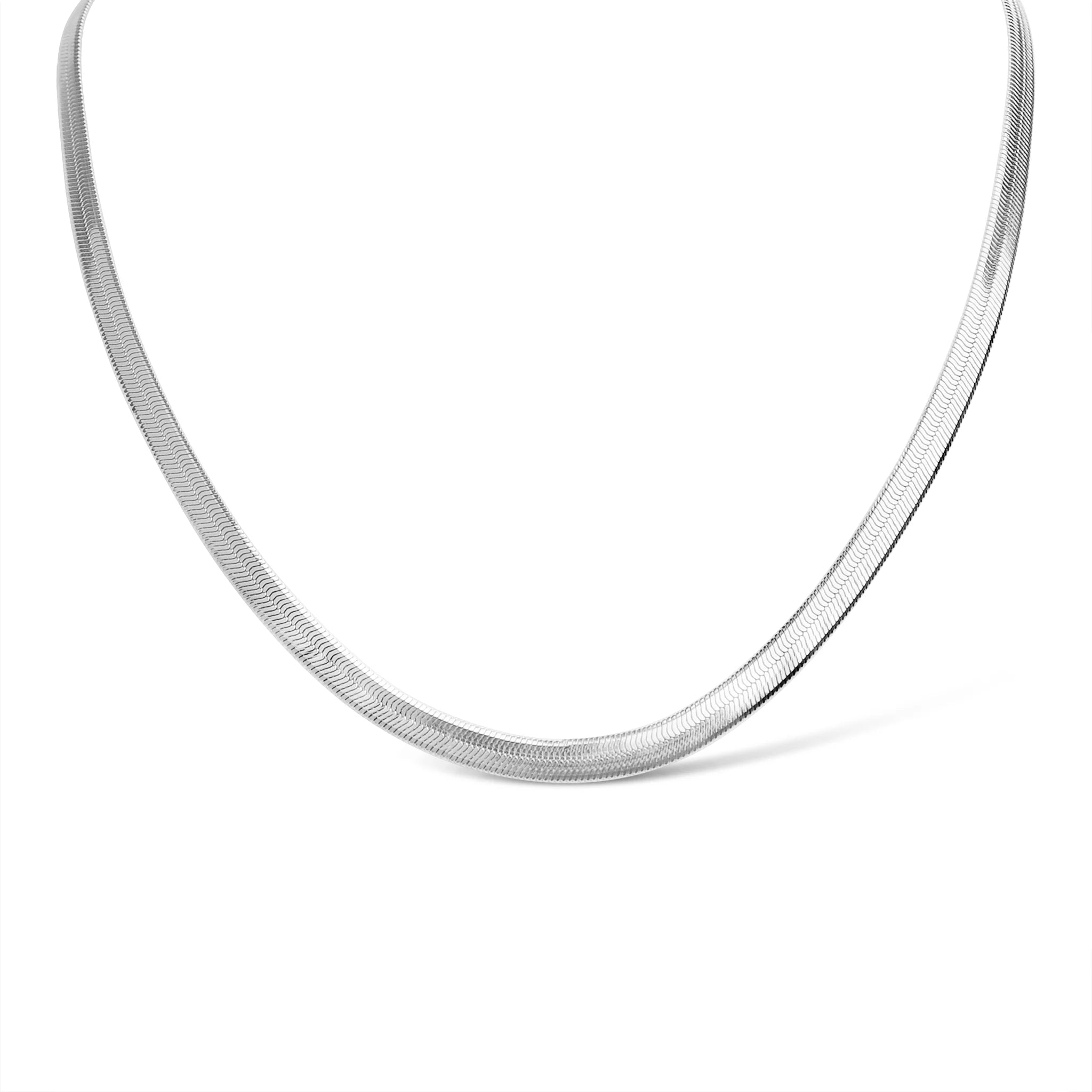 Stainless Steel Herringbone Chain Necklace / CHN9770