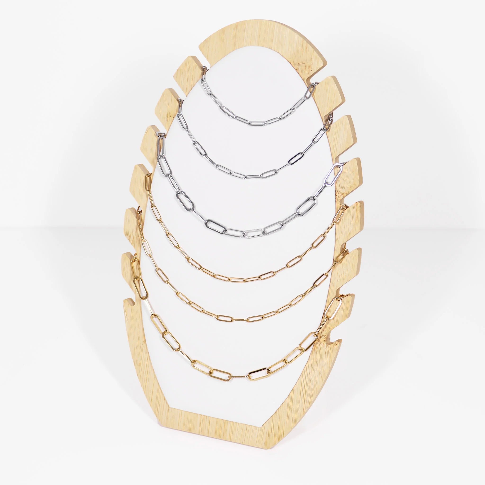 18K Gold PVD Stainless Steel Paperclip Chain - By The Foot / SPL1014
