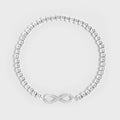 Stone Infinity Sign Metal Beaded Stretch Bracelet