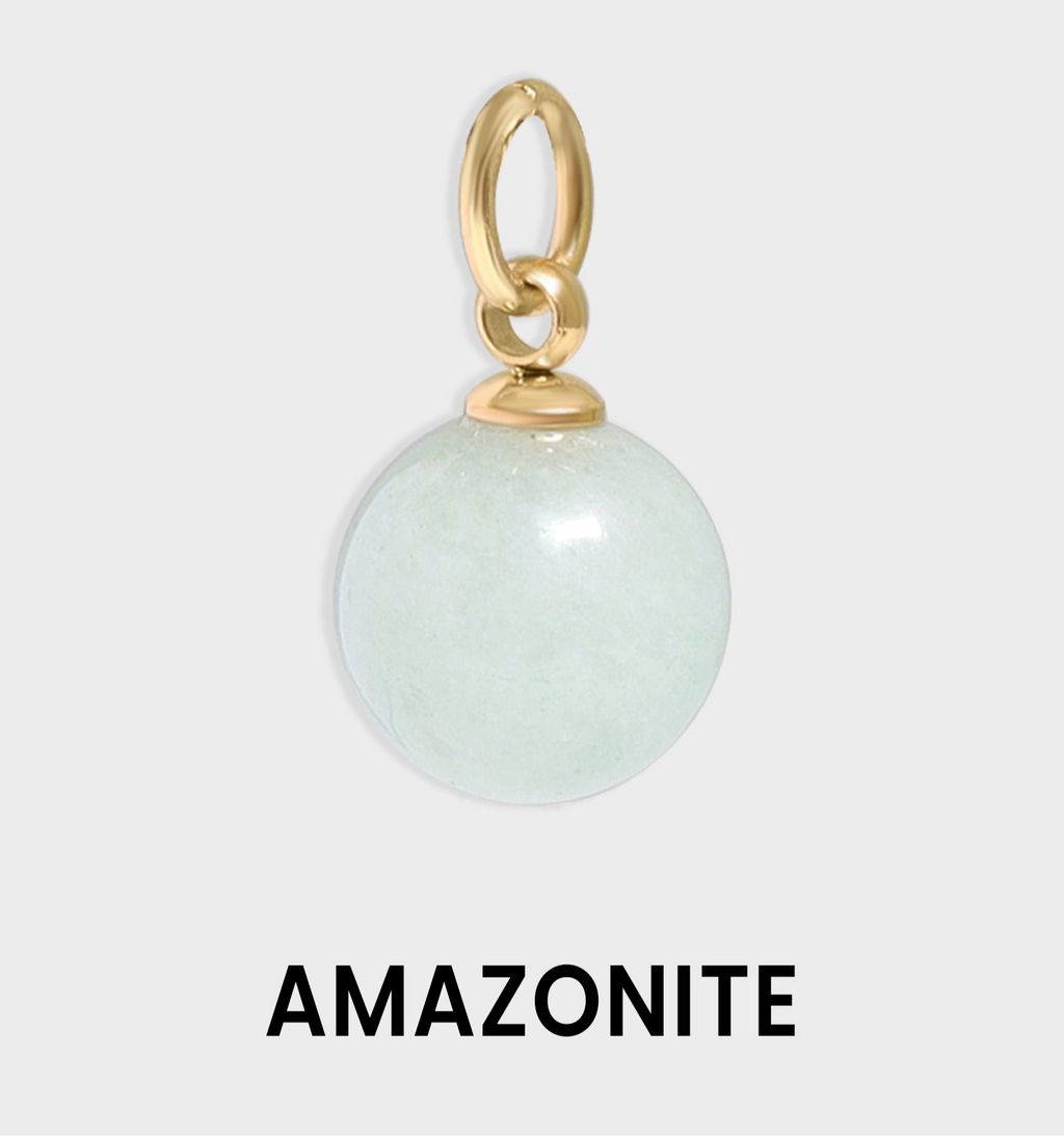 Semi Precious Natural Stone Charm