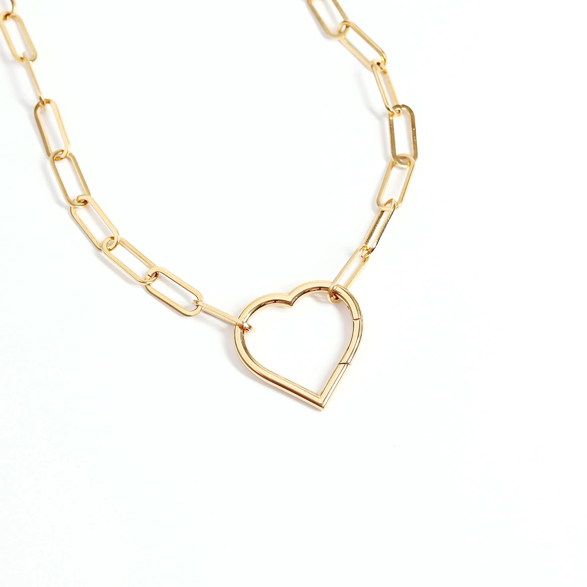 18K Gold PVD Stainless Steel Paperclip Chain - By The Foot / SPL1014
