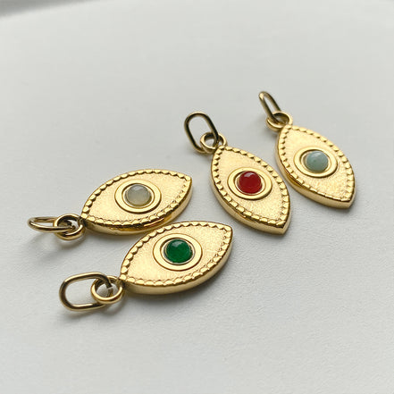Ayla Eye Charm in gold tone featuring colored accent, product image 3