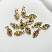 Ayla Eye Charm in gold tone featuring colored accent, product image 4