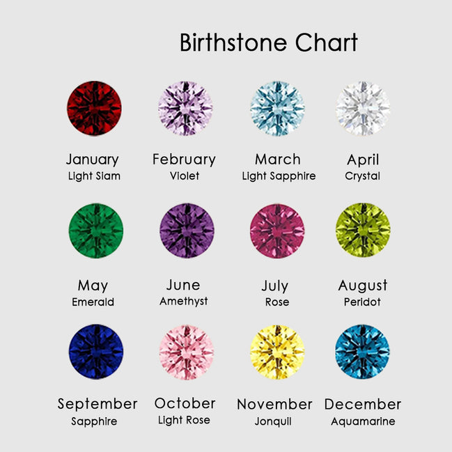 Sol Birthstone Charm in gold tone featuring birth month, product image 6