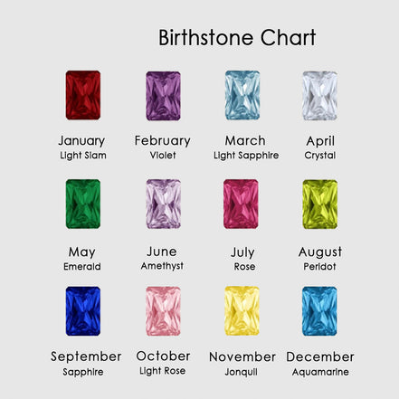 Vela Birthstone Charm in gold tone featuring birth month, product image 2
