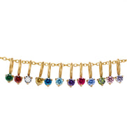 Luna Birthstone Drop in gold tone featuring birth month, product image 2