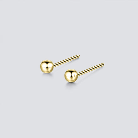 Mila Ball Studs in gold tone