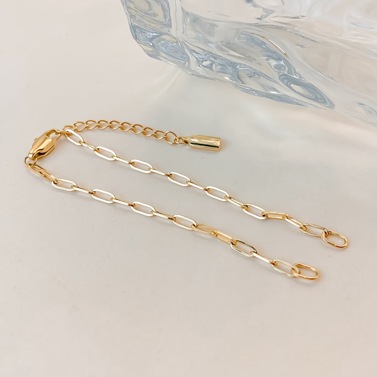 Arden Paperclip Bracelet in gold tone featuring paperclip chain, product image 13