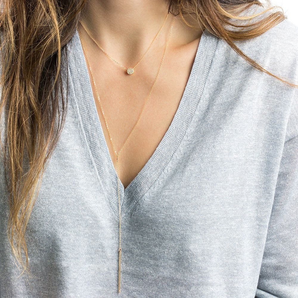 Vela Long Bar Necklace featuring bar pendant, product image 6