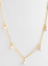 Iris Pearl Chain Necklace in gold tone