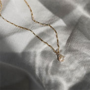 Sera Pearl Necklace in gold tone featuring pearl accent, product image 9