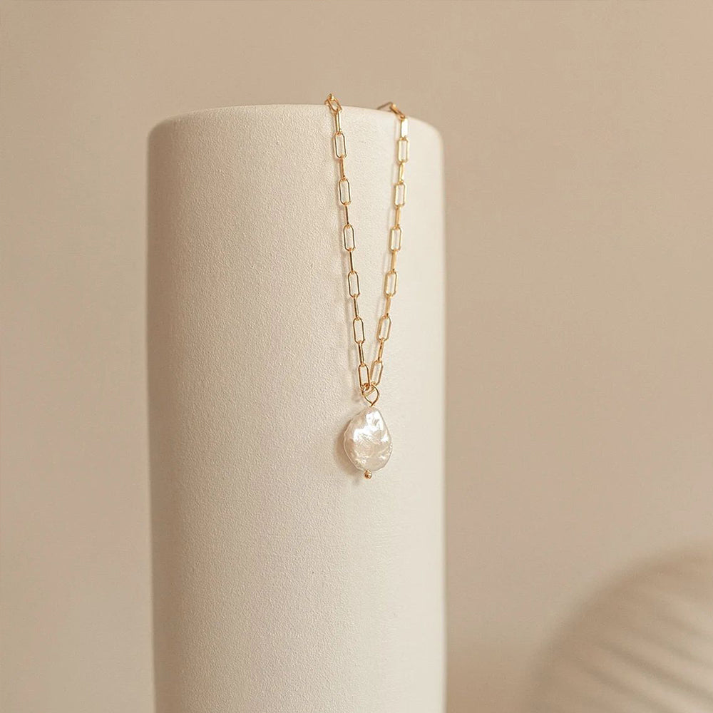 Sera Pearl Necklace in gold tone featuring pearl accent, product image 4