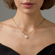Sera Pearl Necklace in gold tone featuring pearl accent, product image 3
