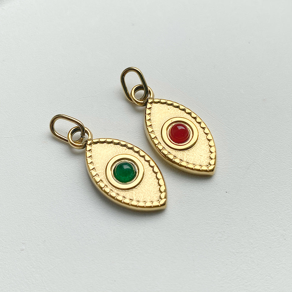 Ayla Eye Charm in gold tone featuring colored accent, product image 7