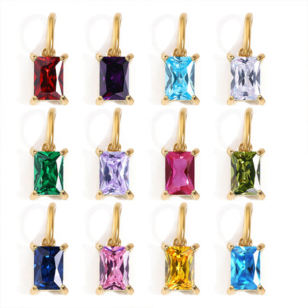 Vela Birthstone Charm in gold tone featuring birth month