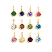 Luna Birthstone Tag in gold tone featuring birth month