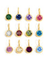 Luna Birthstone Tag in gold tone featuring birth month