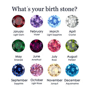 Luna Birthstone Tag in gold tone featuring birth month, product image 2