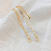 Arden Paperclip Bracelet in gold tone featuring paperclip chain, product image 14
