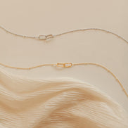 Amity Double-Link Necklace in gold tone featuring interlocking links, product image 6