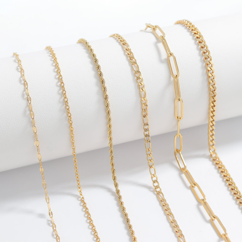 Gold Curb Chain Necklace