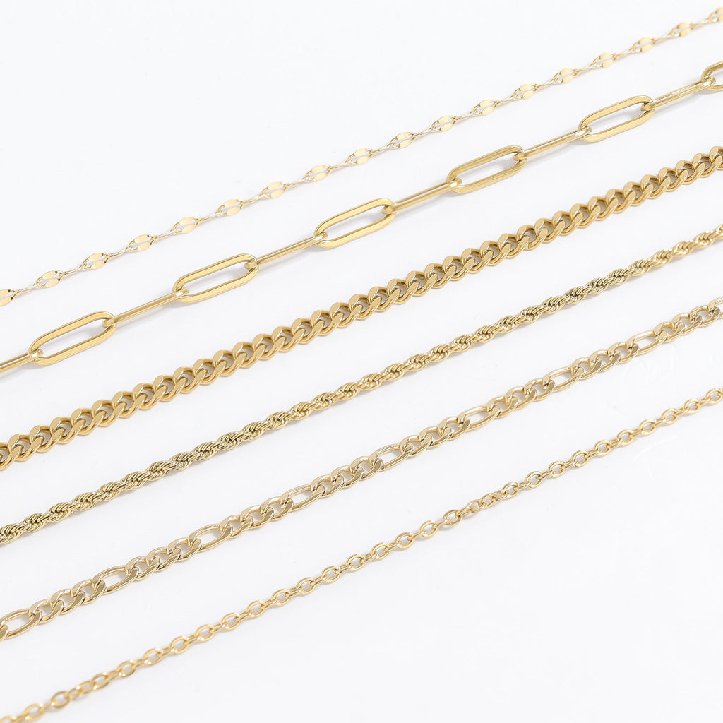 Gold Curb Chain Necklace