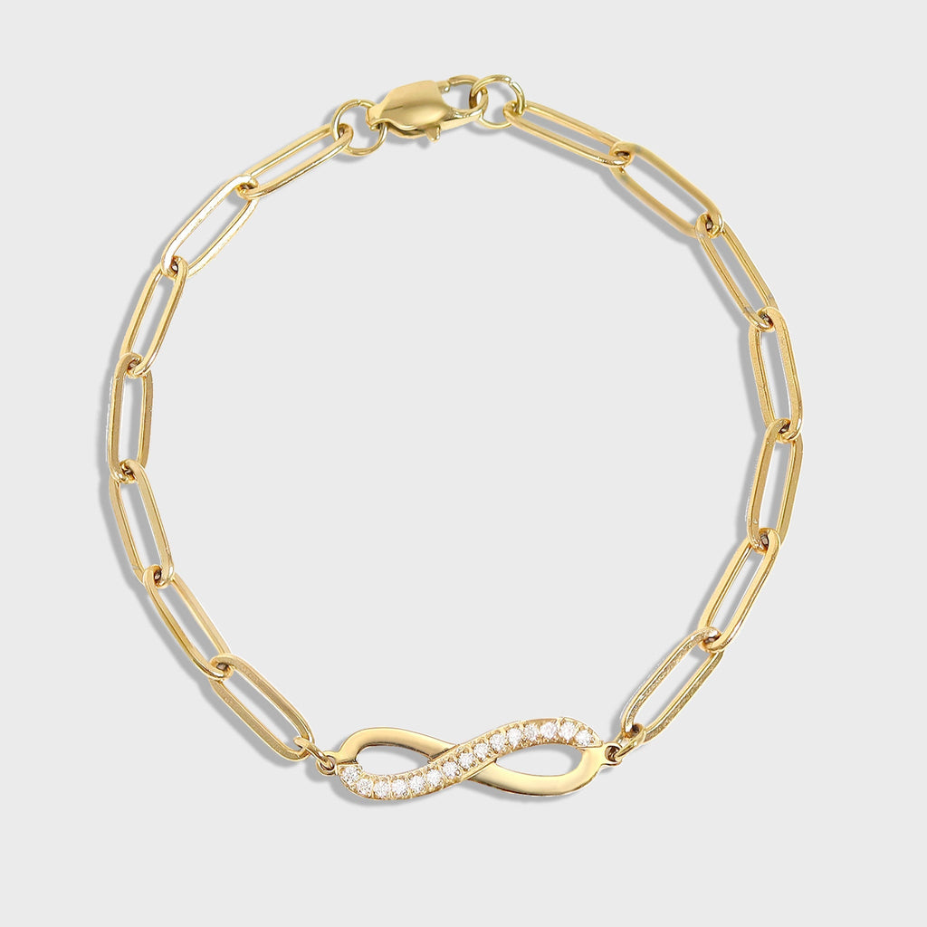 Infinity Paperclip Chain Bracelet