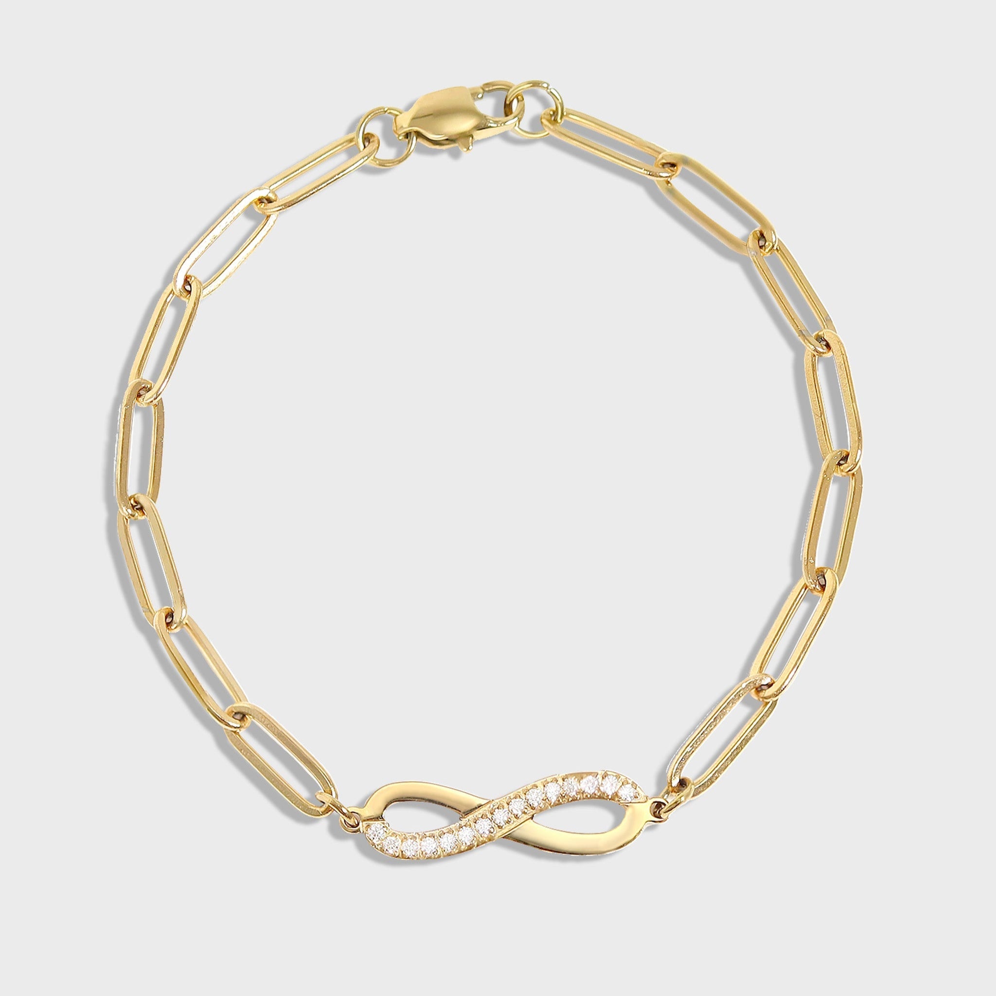 Infinity Paperclip Chain Bracelet