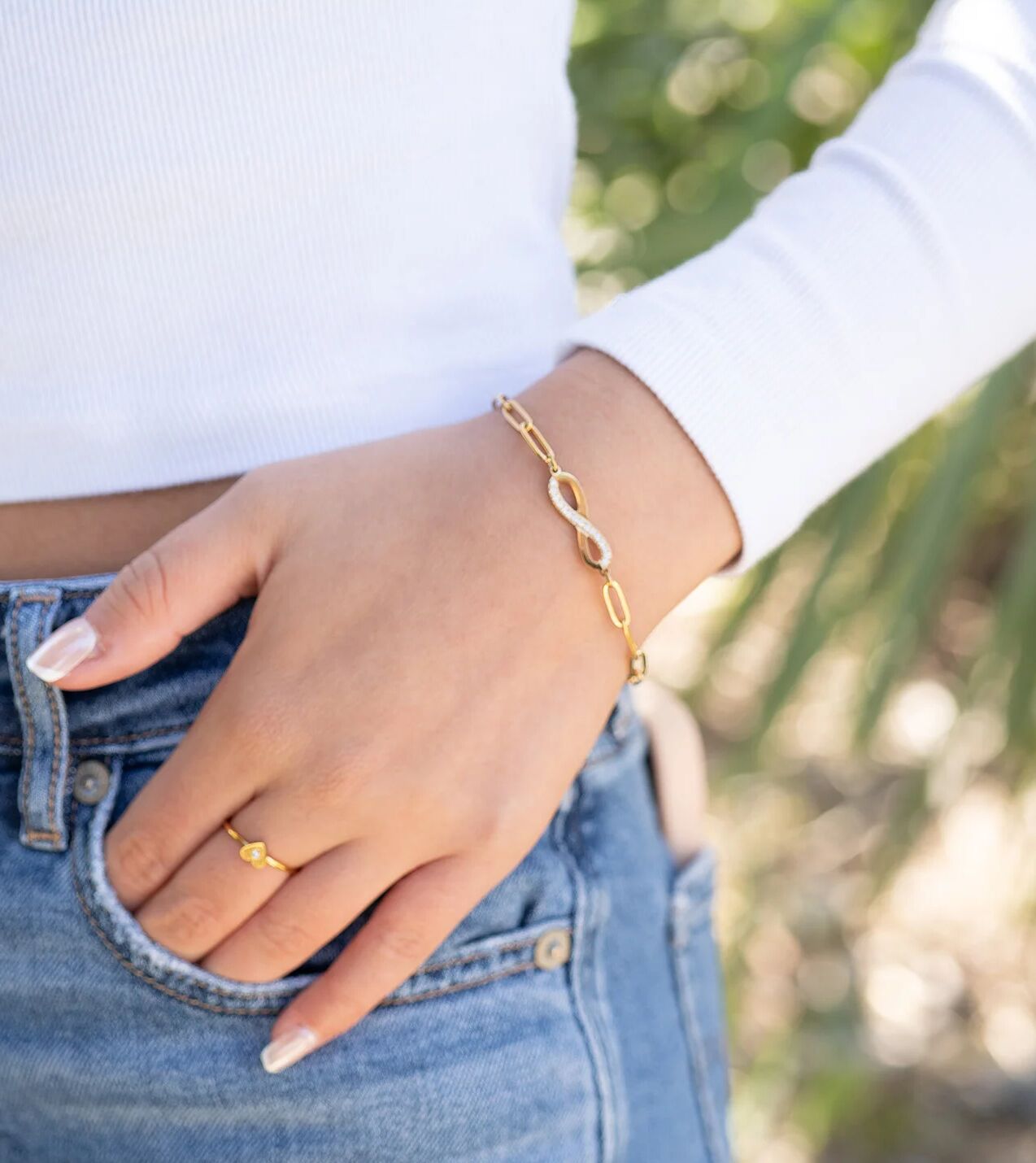 Infinity Paperclip Chain Bracelet
