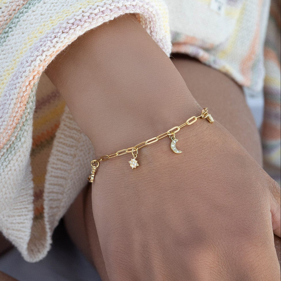 Moon & Star Charm Bracelet