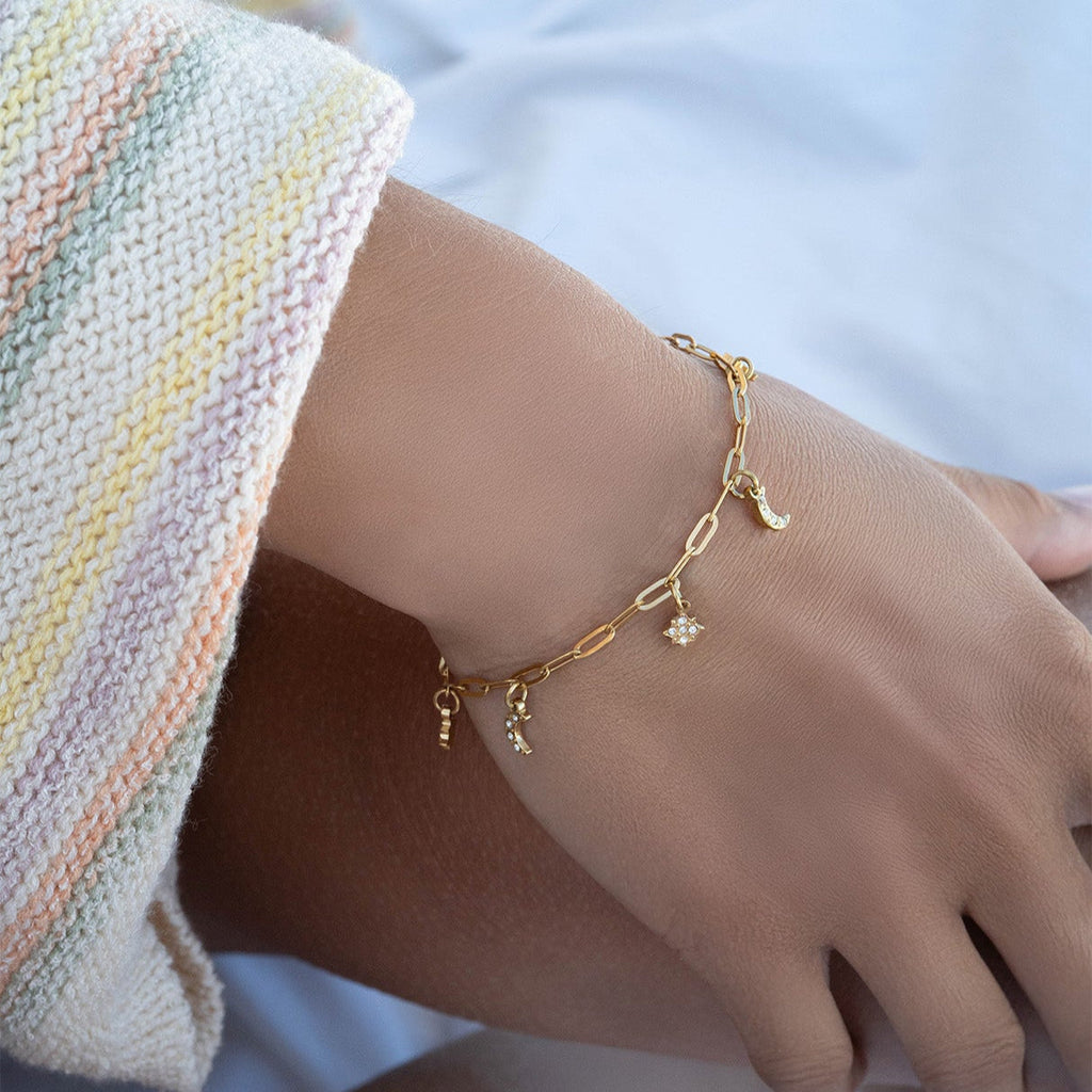 Moon & Star Charm Bracelet